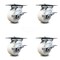 Service Caster 4 Inch Heavy Duty Nylon Caster Set with Roller Bearings and Brakes SCC SCC-35S420-NYR-SLB-4 - alternate 1